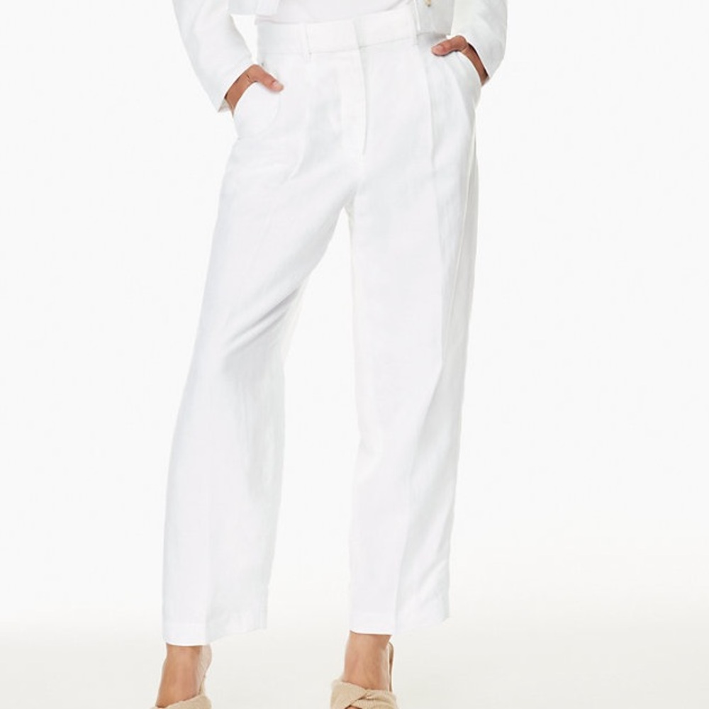 Wilfred The Effortless Pant Linen Cropped - White Size 00
